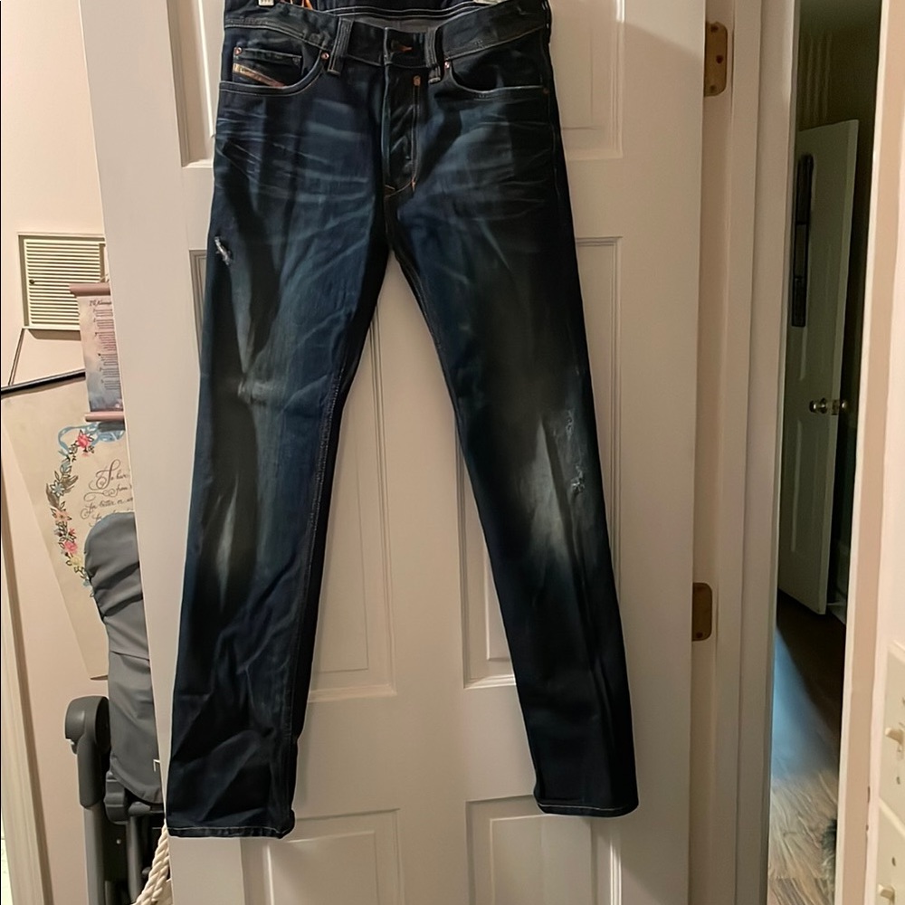 Slim straight jeans. Used but in good shape.